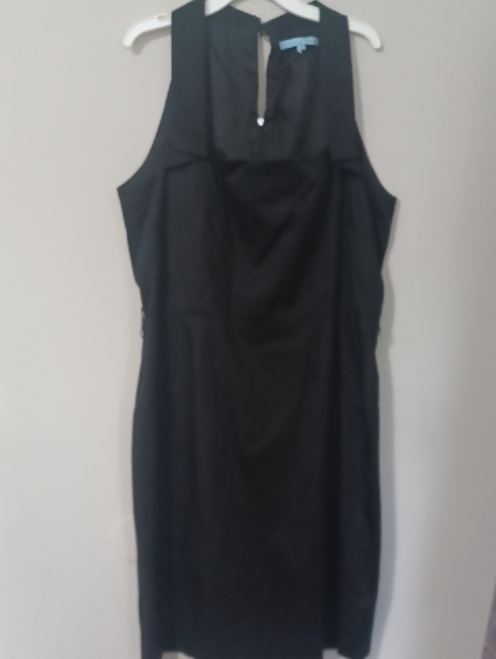 ANTONIO MELANI Black Sleeveless Midi Sheath Dress. NWOT. Size 12